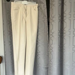 Aritiza vegan leather pants Wilfred cream color size 8